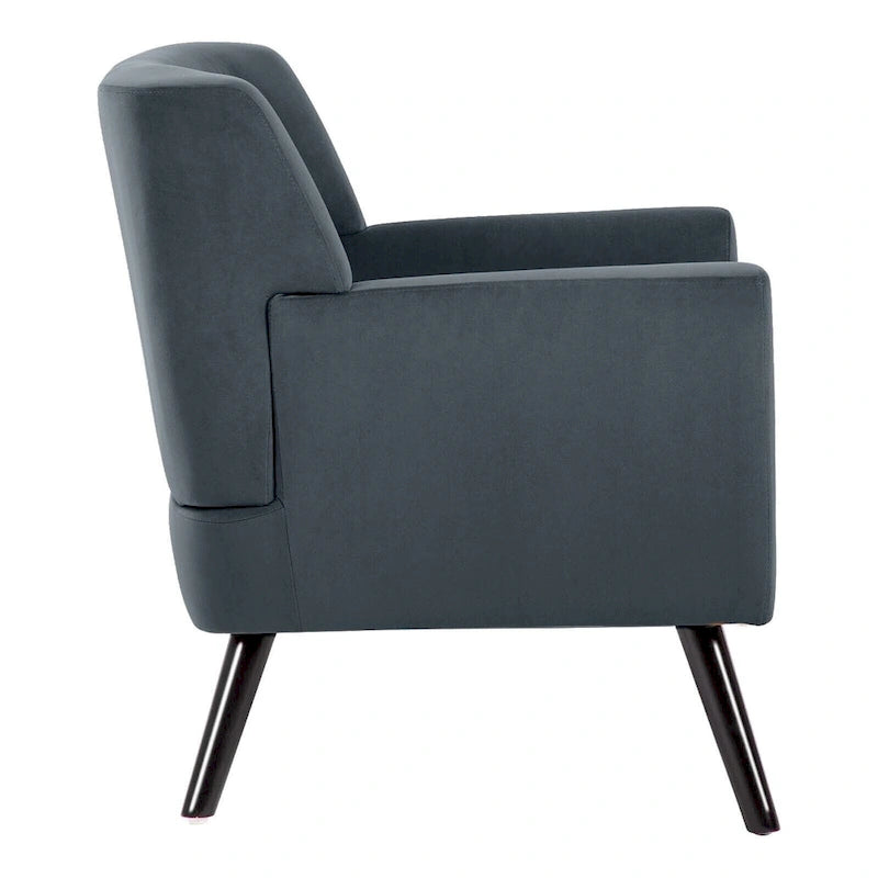 Fauteuil rembourré en velours capitonné pour salon - 28,35 l x 27,56 P x 30,71 H