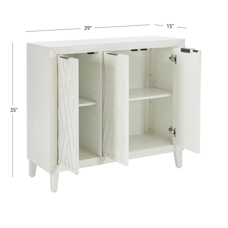 Meuble d'appoint réglable à 3 portes Camlin Wood