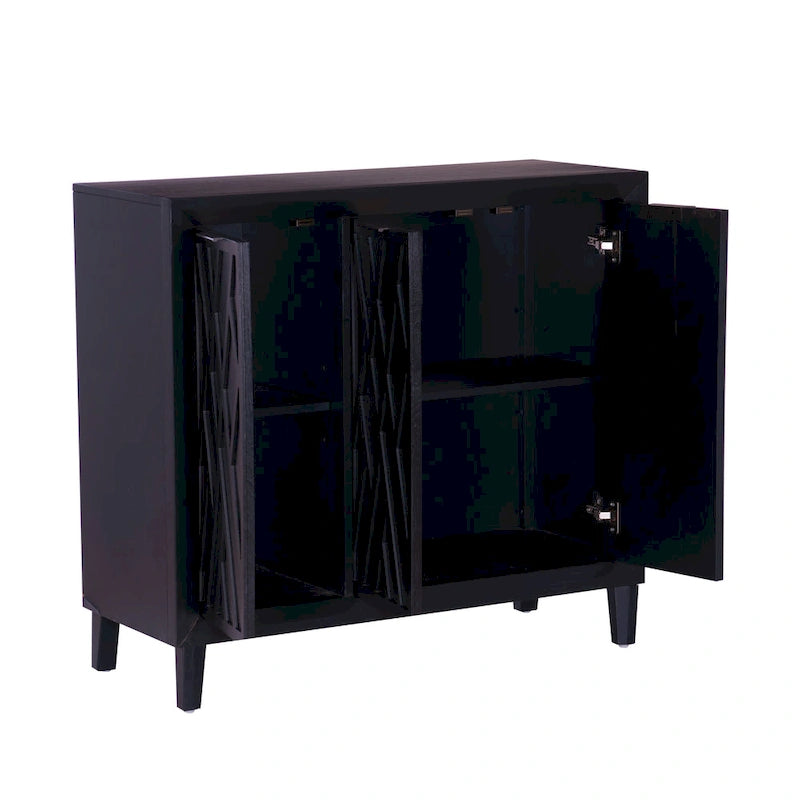 Meuble d'appoint réglable à 3 portes Camlin Wood