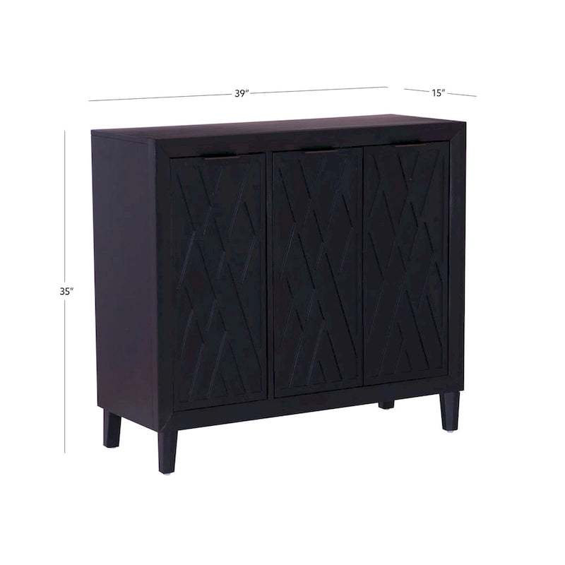 Meuble d'appoint réglable à 3 portes Camlin Wood