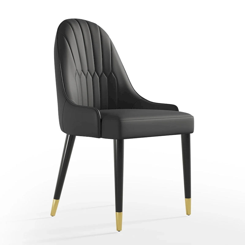 Ensemble de salle à manger 9 pièces avec table extensible en pierre frittée de 110,24 pouces et 8 chaises en cuir