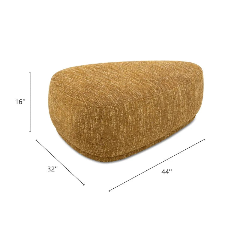 Pouf cocktail triangulaire arrondi Pebble 44