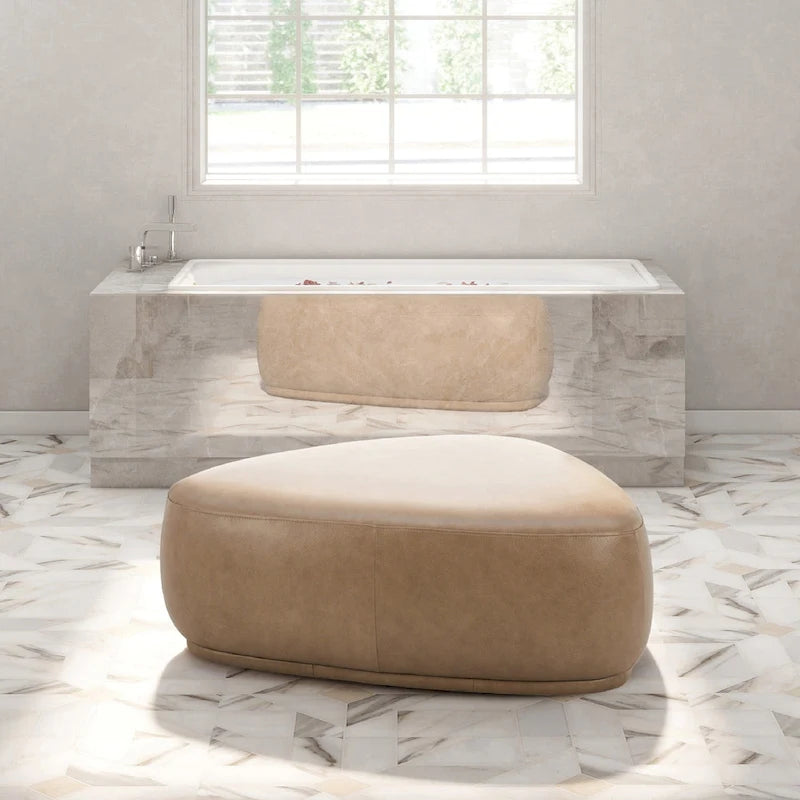 Pouf cocktail triangulaire arrondi Pebble 44