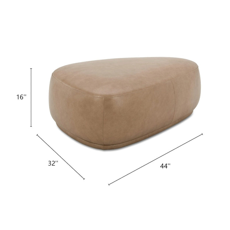 Pouf cocktail triangulaire arrondi Pebble 44