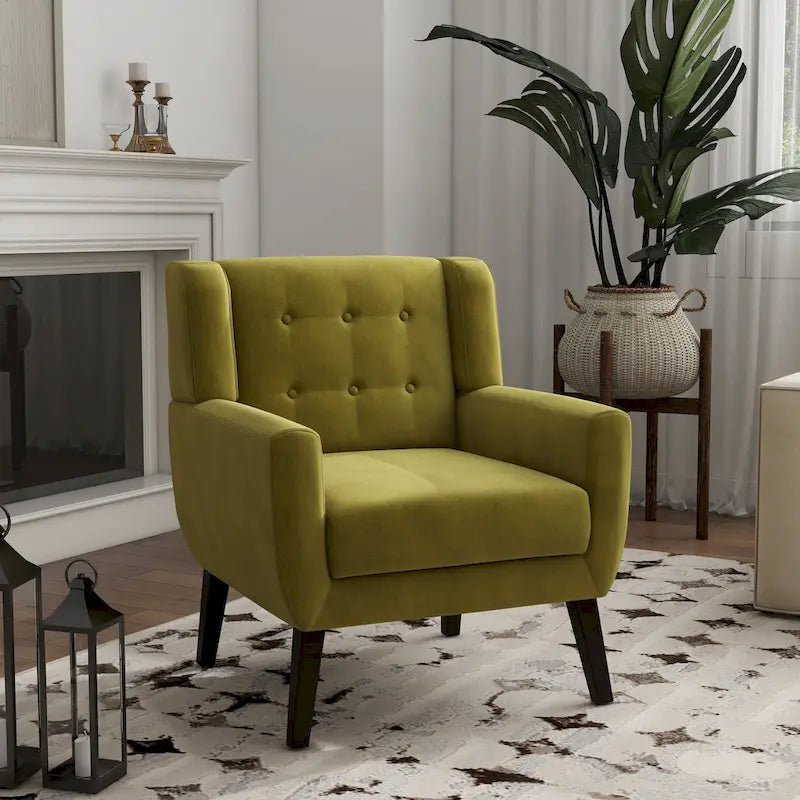 Fauteuil d'appoint en velours pour salon