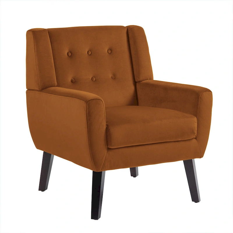 Fauteuil d'appoint en velours pour salon