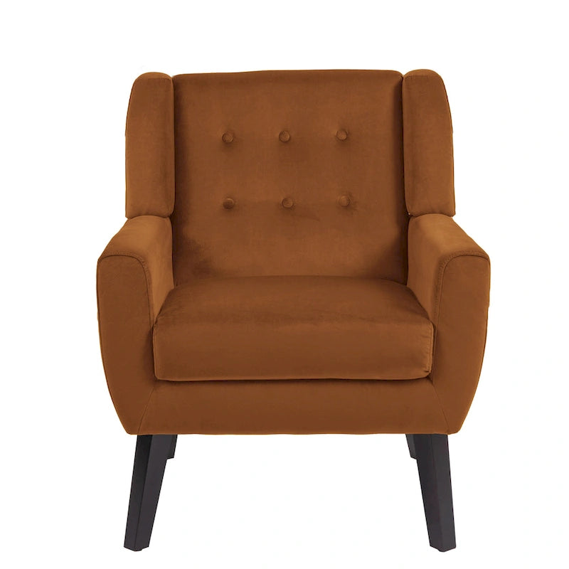 Fauteuil d'appoint en velours pour salon