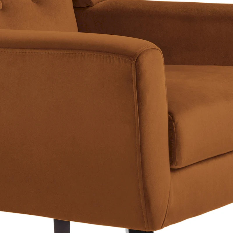 Fauteuil d'appoint en velours pour salon