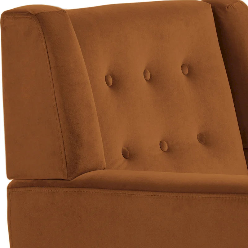 Fauteuil d'appoint en velours pour salon