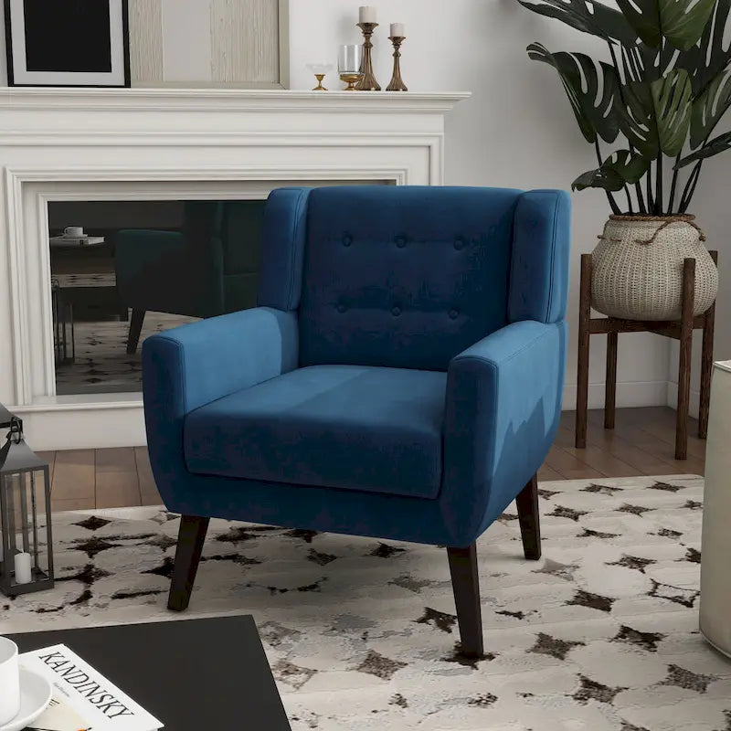 Fauteuil d'appoint en velours pour salon