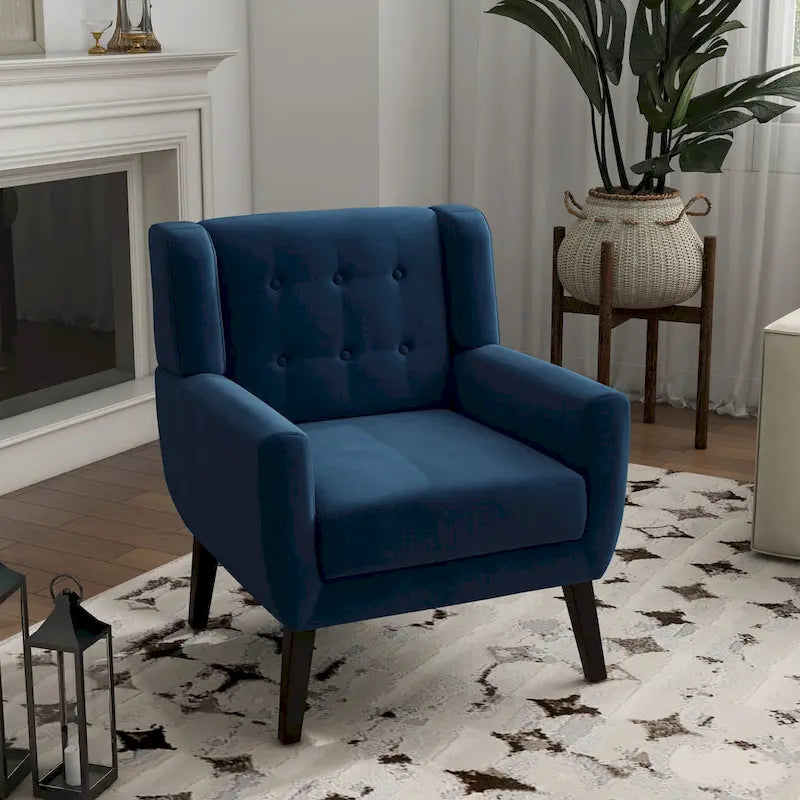 Fauteuil d'appoint en velours pour salon