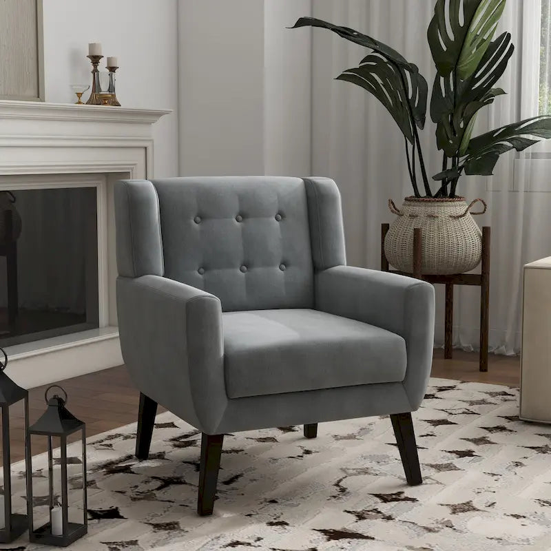 Fauteuil d'appoint en velours pour salon