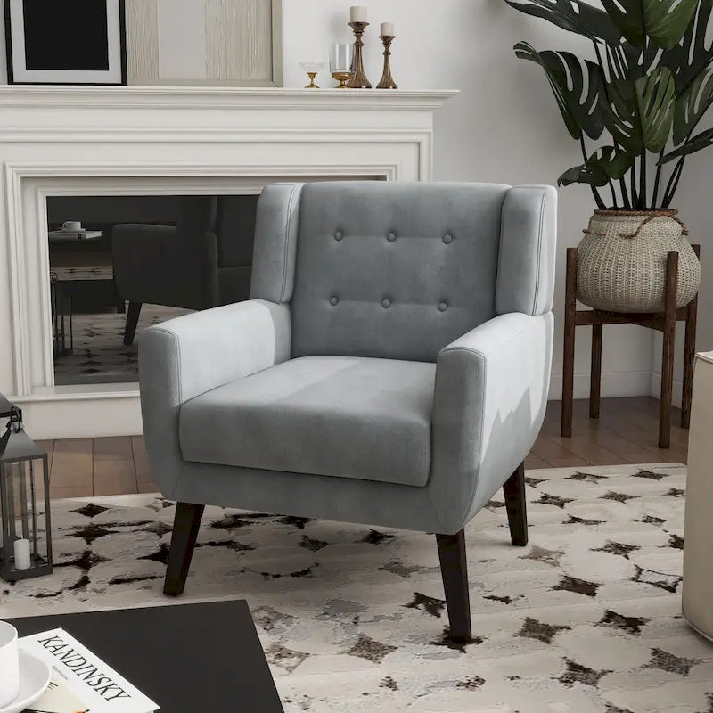 Fauteuil d'appoint en velours pour salon