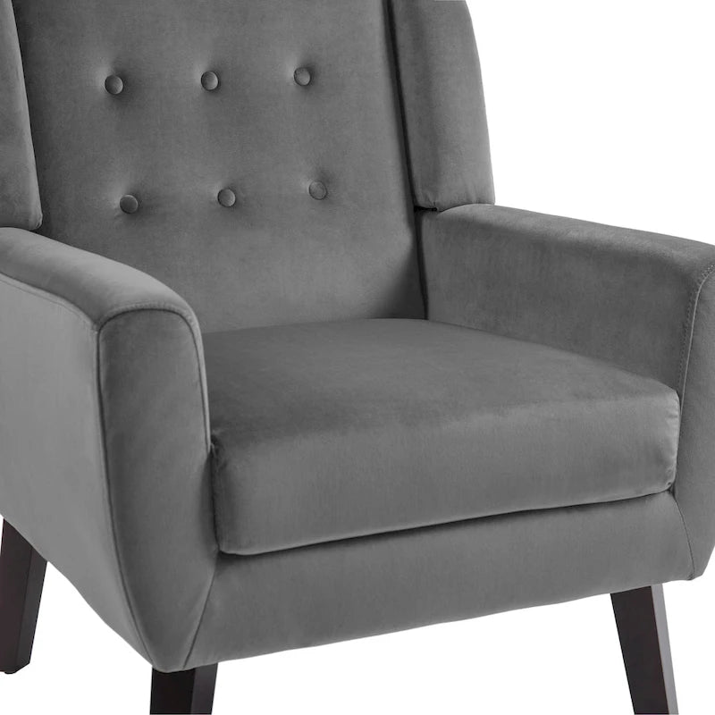 Fauteuil d'appoint en velours pour salon