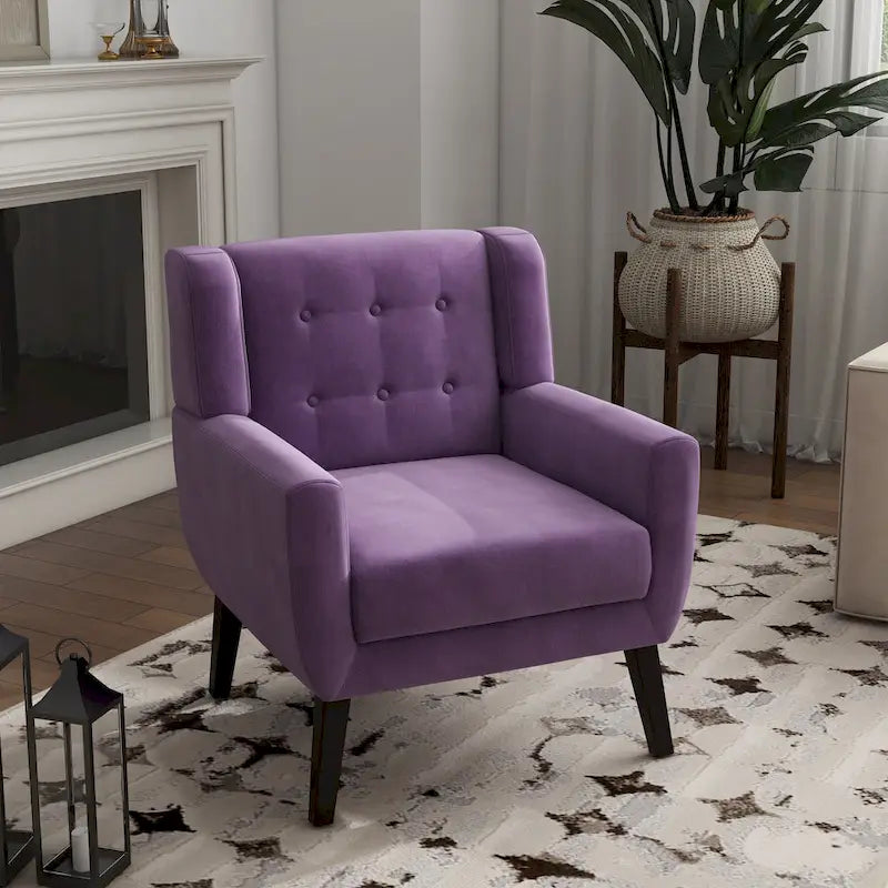 Fauteuil d'appoint en velours pour salon