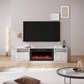 Meuble TV Clihome 36 Cheminée Électrique Brillant 70