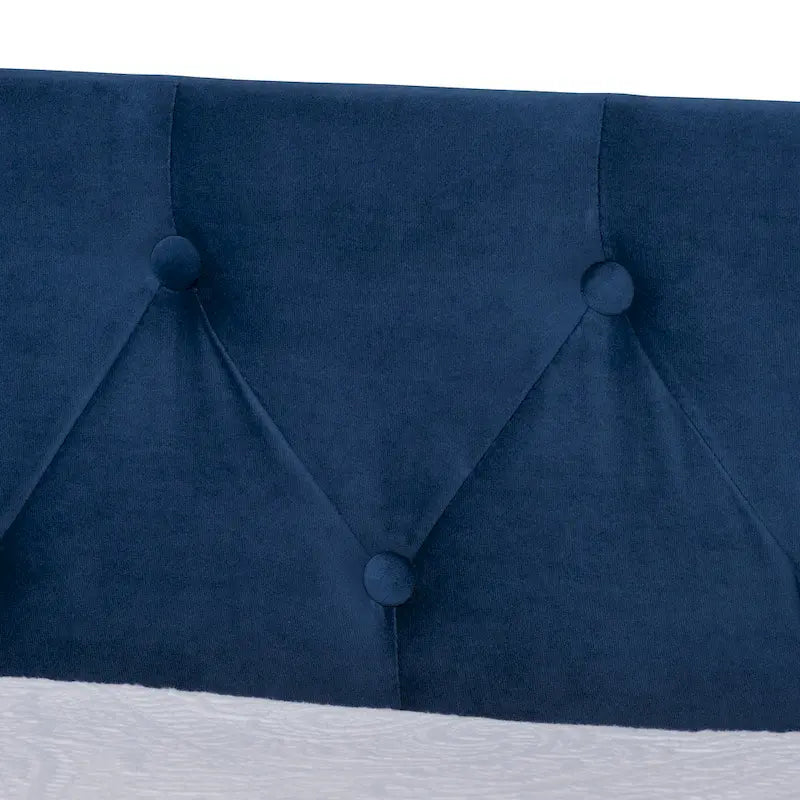 Lit de repos en tissu de velours moderne Larkin avec lit gigogne