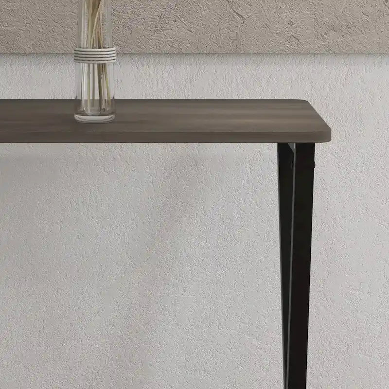 Table d'appoint étroite de 33,5 po avec étagère de rangement