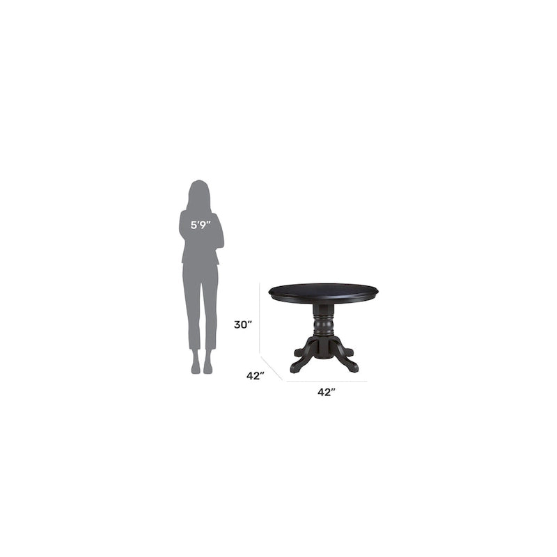 Homestyles Table à manger sur pied ronde 42 po (Table seulement)