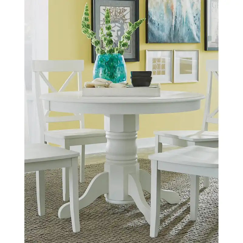 Homestyles Table à manger sur pied ronde 42 po (Table seulement)