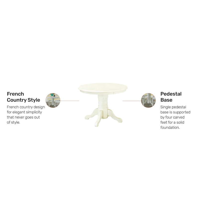Homestyles Table à manger sur pied ronde 42 po (Table seulement)