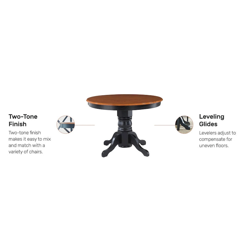 Homestyles Table à manger sur pied ronde 42 po (Table seulement)
