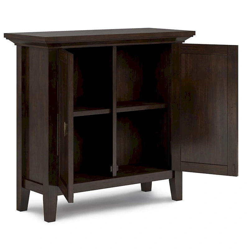Meuble de rangement bas de transition en BOIS MASSIF 32 pouces WYNDENHALL Mansfield - 32 larg. x 14 prof. x 31 haut.