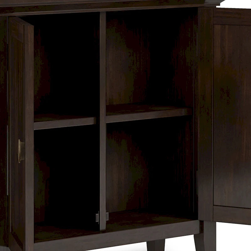 Meuble de rangement bas de transition en BOIS MASSIF 32 pouces WYNDENHALL Mansfield - 32 larg. x 14 prof. x 31 haut.
