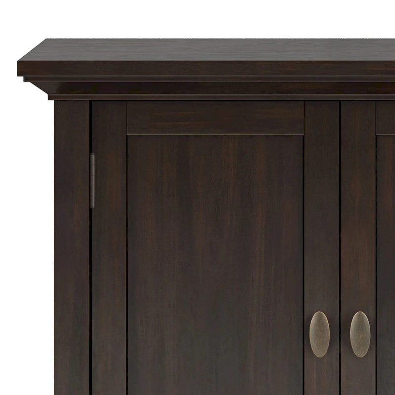 Meuble de rangement bas de transition en BOIS MASSIF 32 pouces WYNDENHALL Mansfield - 32 larg. x 14 prof. x 31 haut.