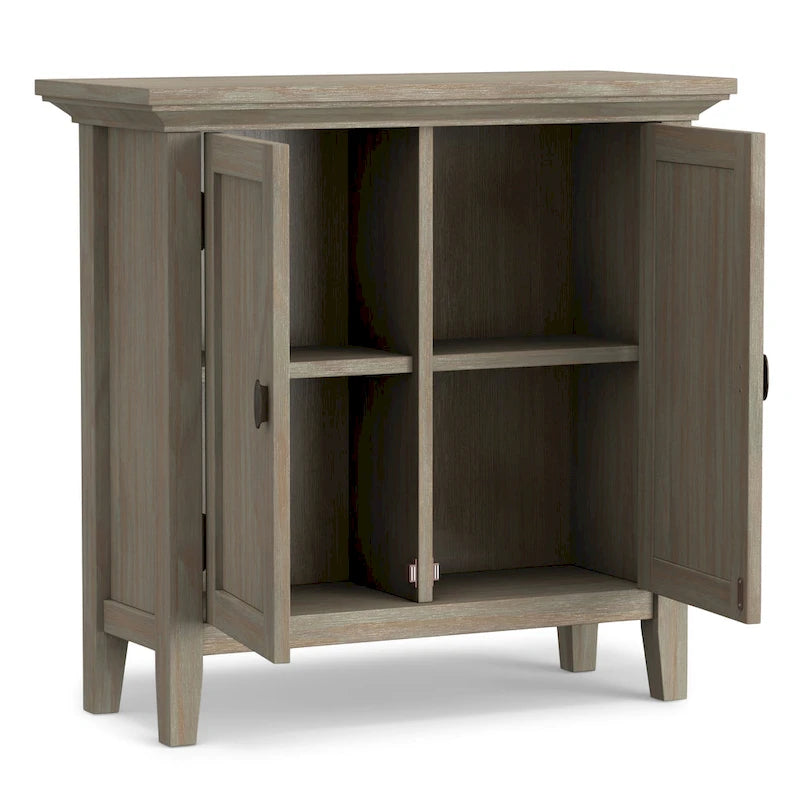 Meuble de rangement bas de transition en BOIS MASSIF 32 pouces WYNDENHALL Mansfield - 32 larg. x 14 prof. x 31 haut.