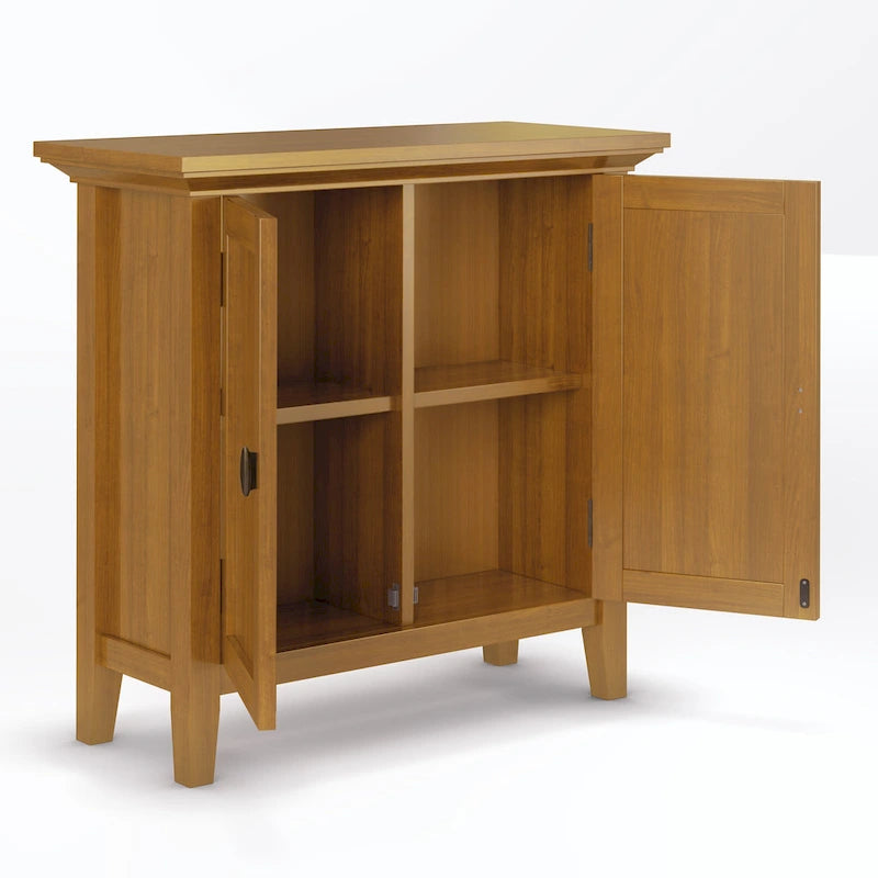 Meuble de rangement bas de transition en BOIS MASSIF 32 pouces WYNDENHALL Mansfield - 32 larg. x 14 prof. x 31 haut.