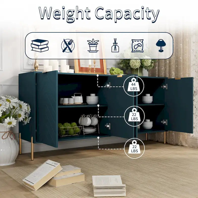 Clihome Buffets enfilades modernes à 4 portes