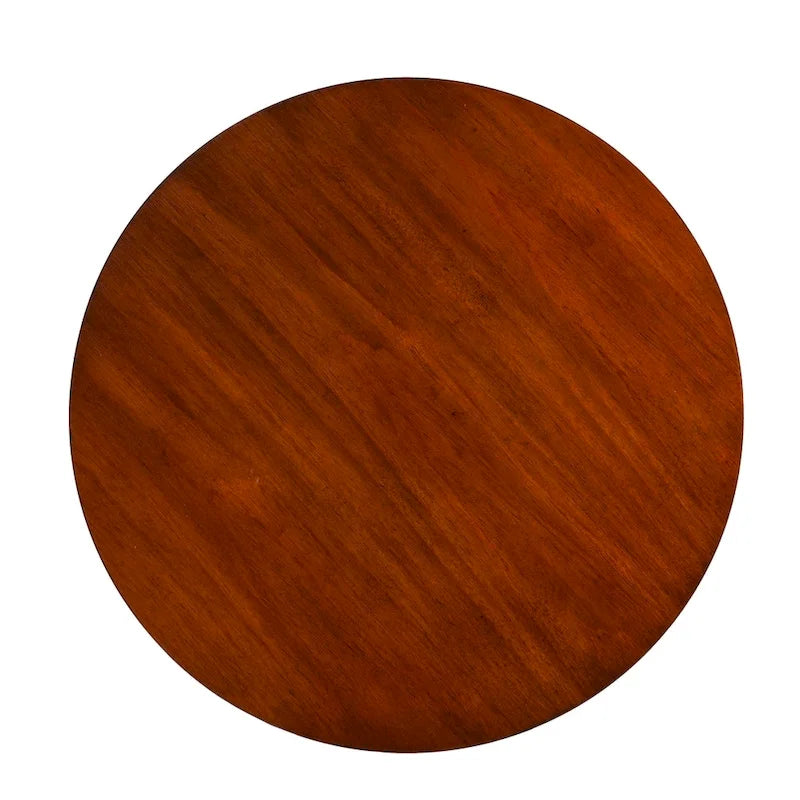 Table d'appoint ronde moderne en bois de style mi-siècle SEI Furniture Morgenstern