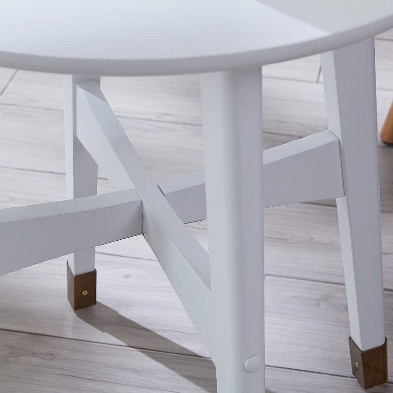 Table d'appoint ronde moderne en bois de style mi-siècle SEI Furniture Morgenstern