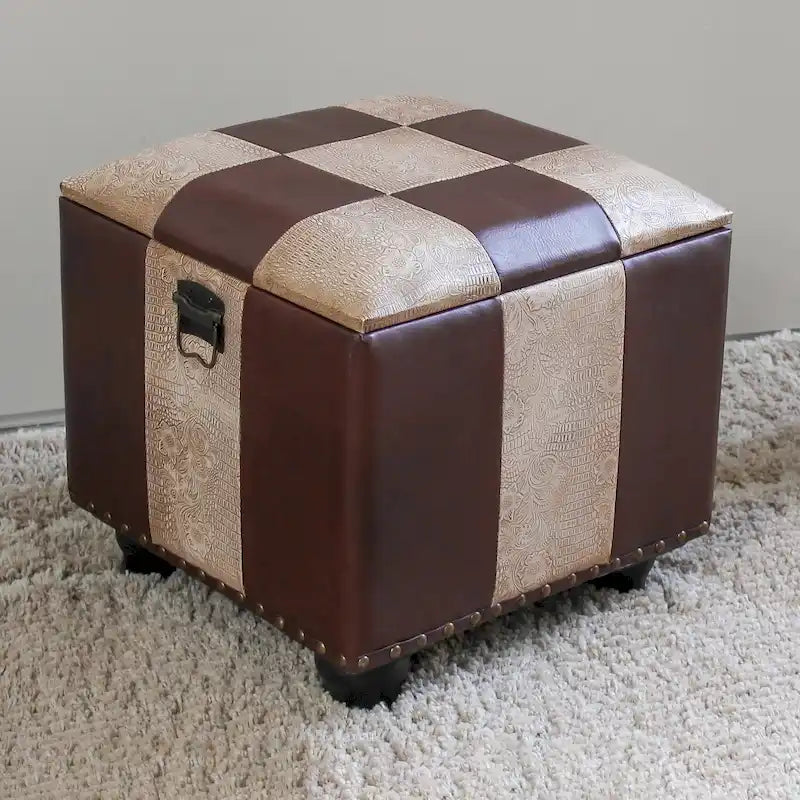 Pouffe de rangement carré Carmel International Caravan