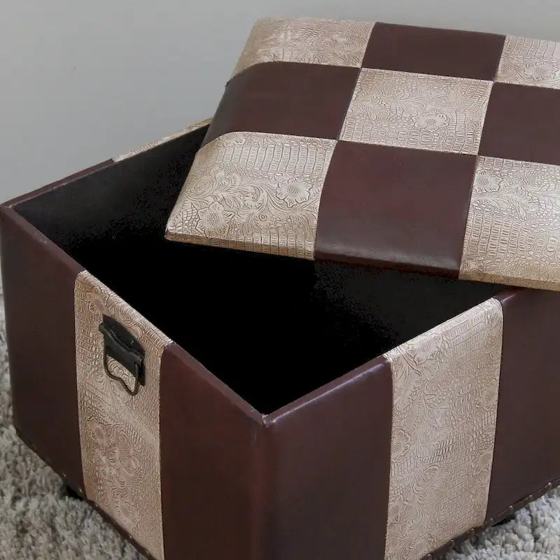 Pouffe de rangement carré Carmel International Caravan