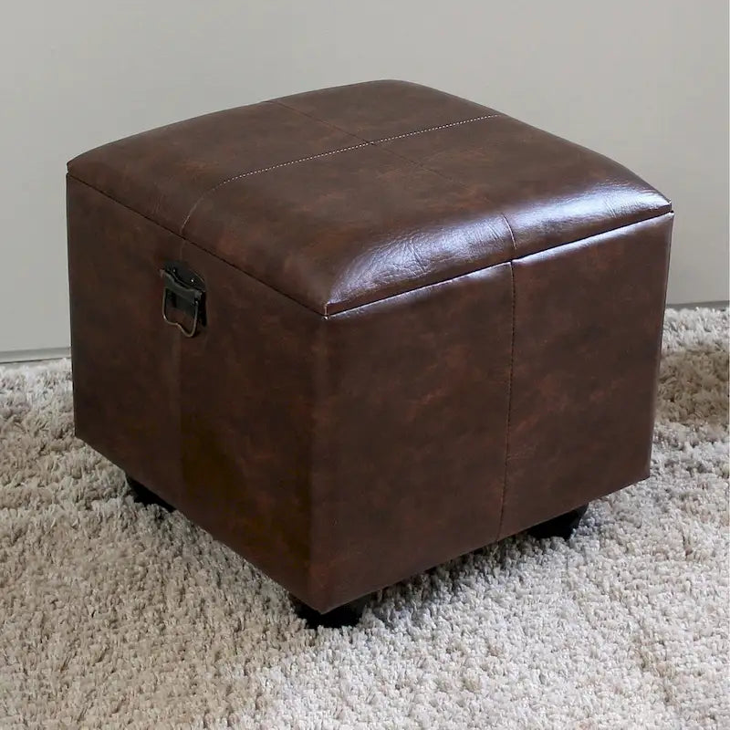 Pouffe de rangement carré Carmel International Caravan