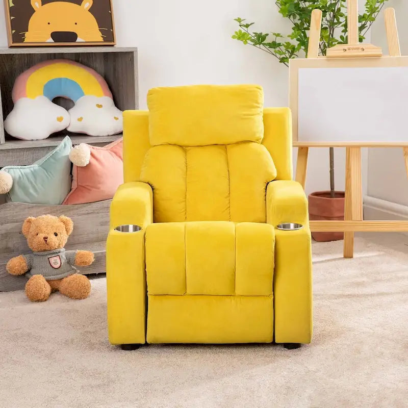 Sièges Magiques pour Super-Héros et Princesses, Fauteuil Inclinable Super Deluxe pour Enfants avec Repose-Pieds, Appui-Tête, 2 Porte-Gobelets