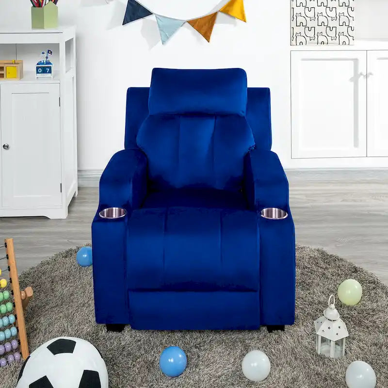 Sièges Magiques pour Super-Héros et Princesses, Fauteuil Inclinable Super Deluxe pour Enfants avec Repose-Pieds, Appui-Tête, 2 Porte-Gobelets