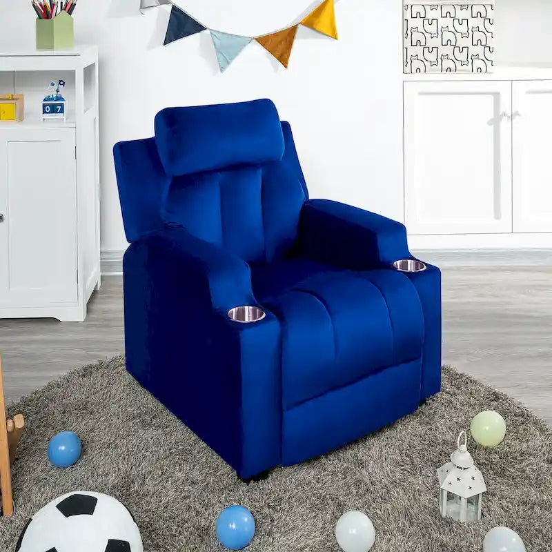 Sièges Magiques pour Super-Héros et Princesses, Fauteuil Inclinable Super Deluxe pour Enfants avec Repose-Pieds, Appui-Tête, 2 Porte-Gobelets