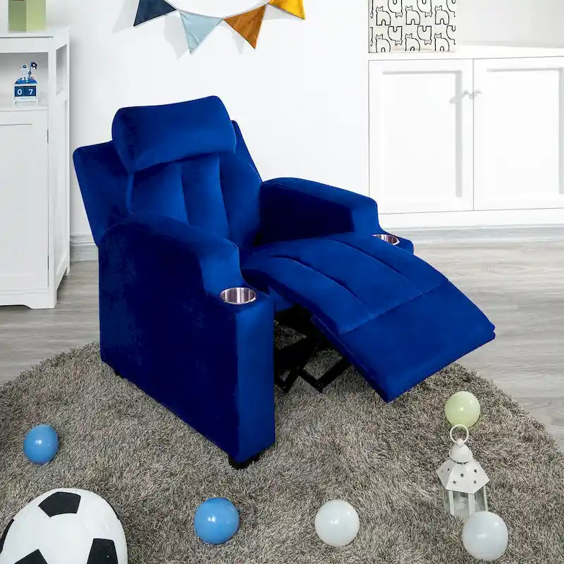 Sièges Magiques pour Super-Héros et Princesses, Fauteuil Inclinable Super Deluxe pour Enfants avec Repose-Pieds, Appui-Tête, 2 Porte-Gobelets