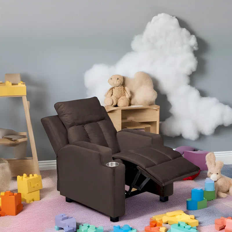 Sièges Magiques pour Super-Héros et Princesses, Fauteuil Inclinable Super Deluxe pour Enfants avec Repose-Pieds, Appui-Tête, 2 Porte-Gobelets