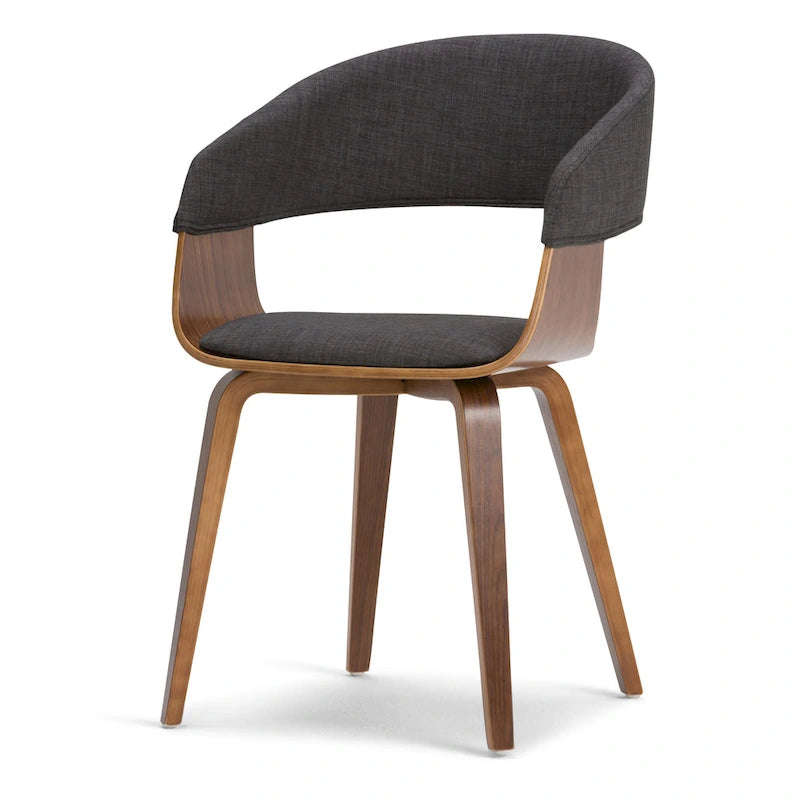 WYNDENHALL Calinda Chaise de salle à manger individuelle en bois courbé de style milieu de siècle - 20,5 larg. x 21,7 prof. x 30,9 haut.