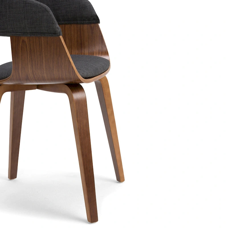 WYNDENHALL Calinda Chaise de salle à manger individuelle en bois courbé de style milieu de siècle - 20,5 larg. x 21,7 prof. x 30,9 haut.