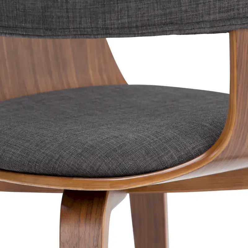 WYNDENHALL Calinda Chaise de salle à manger individuelle en bois courbé de style milieu de siècle - 20,5 larg. x 21,7 prof. x 30,9 haut.
