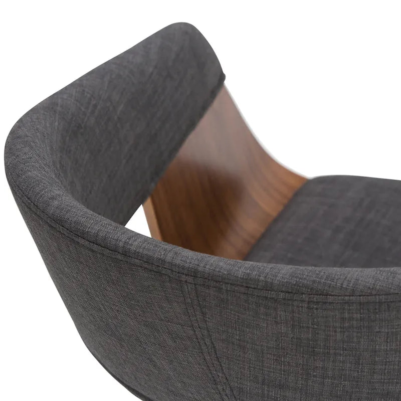 WYNDENHALL Calinda Chaise de salle à manger individuelle en bois courbé de style milieu de siècle - 20,5 larg. x 21,7 prof. x 30,9 haut.