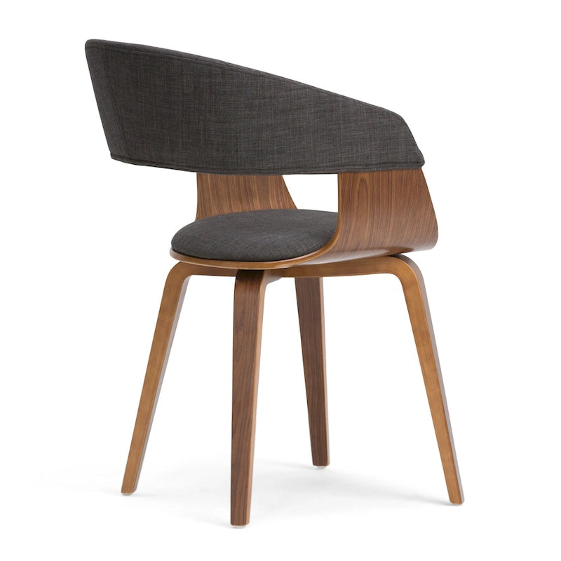 WYNDENHALL Calinda Chaise de salle à manger individuelle en bois courbé de style milieu de siècle - 20,5 larg. x 21,7 prof. x 30,9 haut.