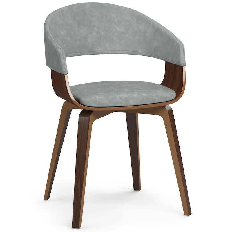 WYNDENHALL Calinda Chaise de salle à manger individuelle en bois courbé de style milieu de siècle - 20,5 larg. x 21,7 prof. x 30,9 haut.
