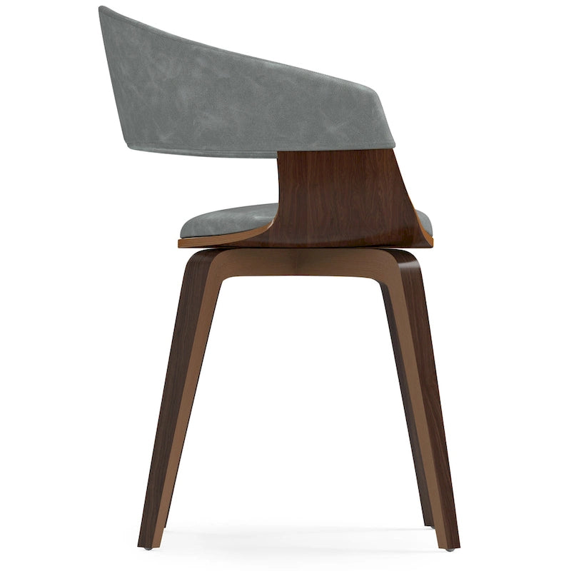 WYNDENHALL Calinda Chaise de salle à manger individuelle en bois courbé de style milieu de siècle - 20,5 larg. x 21,7 prof. x 30,9 haut.