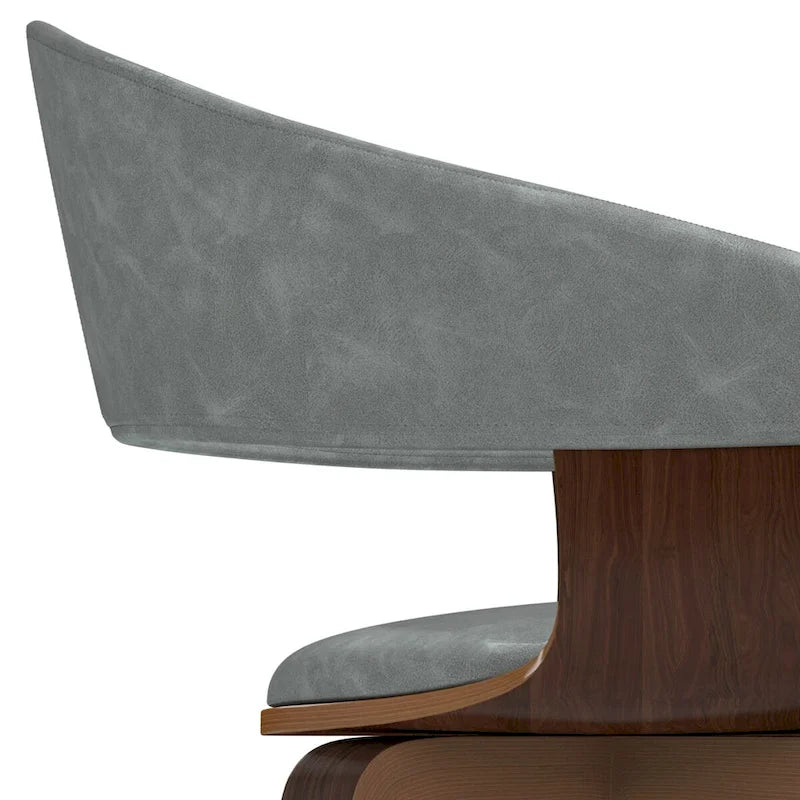 WYNDENHALL Calinda Chaise de salle à manger individuelle en bois courbé de style milieu de siècle - 20,5 larg. x 21,7 prof. x 30,9 haut.